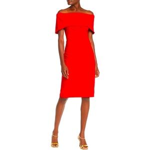 Marina Off the Shoulder Midi Dress Size 6